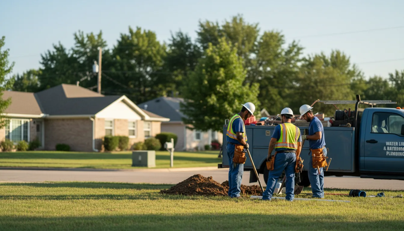 Residential water line and bathroom plumbing service in Dale, WI